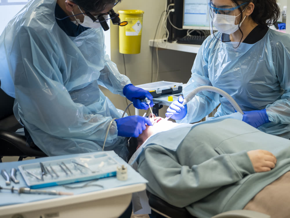 The clinical team treating a patient at The Peaks Dental